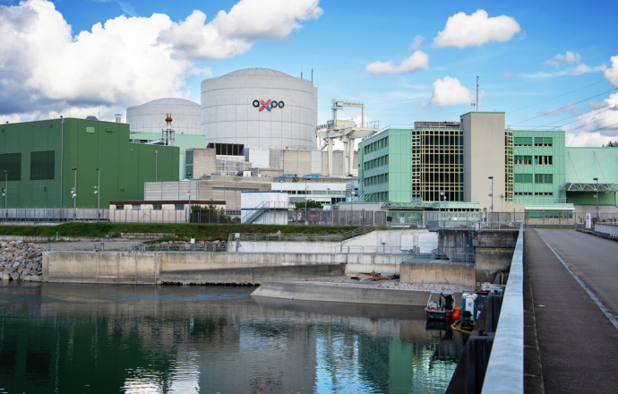 Kernkraftwerk Beznau mit Reaktor 1 und 2 Ansicht